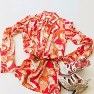 Nili Lotan for Scoop Multi Coverup or Shirt Dress